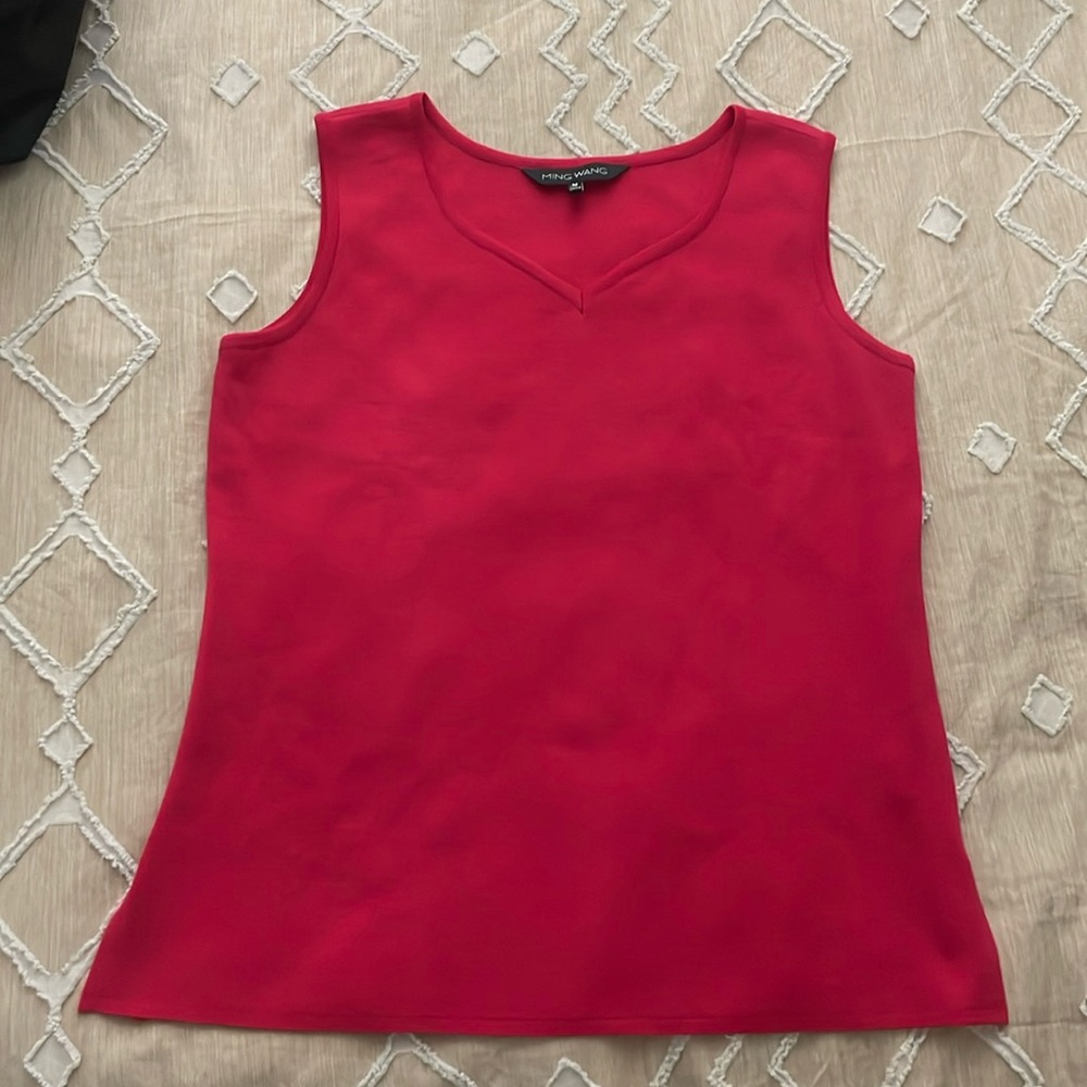 Ming Wang pink sleeveless tank top shirt
